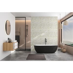 Angora Rhombus 12.45 in. x 10.83 in. Polished Marble Mesh-Mounted Mosaic Floor and Wall Tile (9.4 sq. ft./Case)