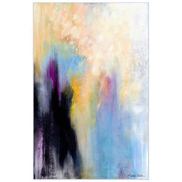 Colorful, 5'x8' Big Splash Washable Abstract Art, Power-loomed, Heavenly Softness with Non-Slipping Backing Area Rug