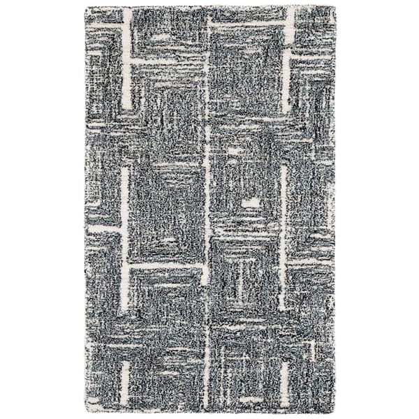 Ivory Maze Rug SAFAVIEH Metro 4 ft. x 6 ft. Black/Ivory Geometric Maze Area Rug ...