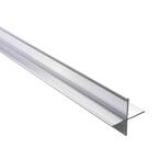 Novopilastra Bright Silver 5/16 in. - 3/8 in. x 98-1/2 in. Aluminum Tile Edging Trim