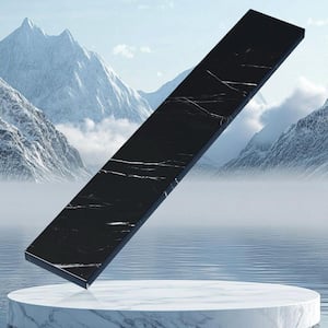 NTQ 37 in. W Real Marble Vanity Backsplash Bathroom Vanity Marble