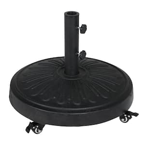 50 lbs. Concrete and Resin Patio Umbrella Base in Black