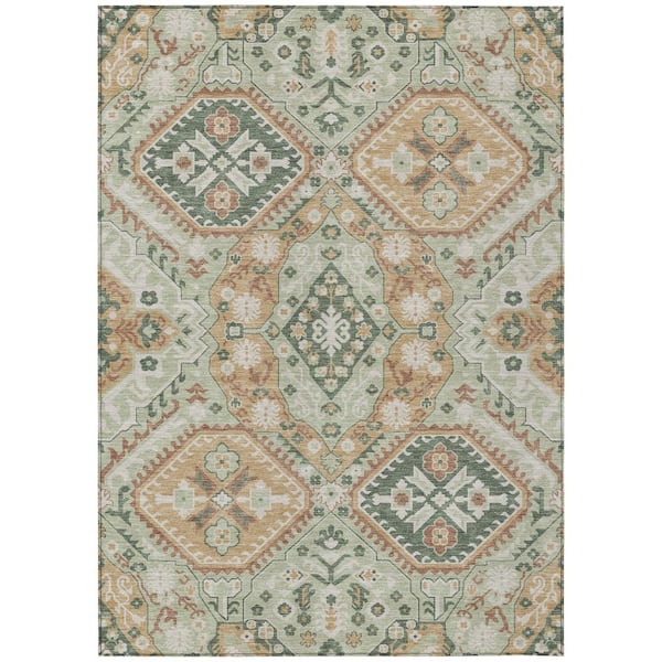 Chantille Machine Washable Indoor/Outdoor Abstract ACN3103 Celery 3 ft. x 5 ft. Area Rug
