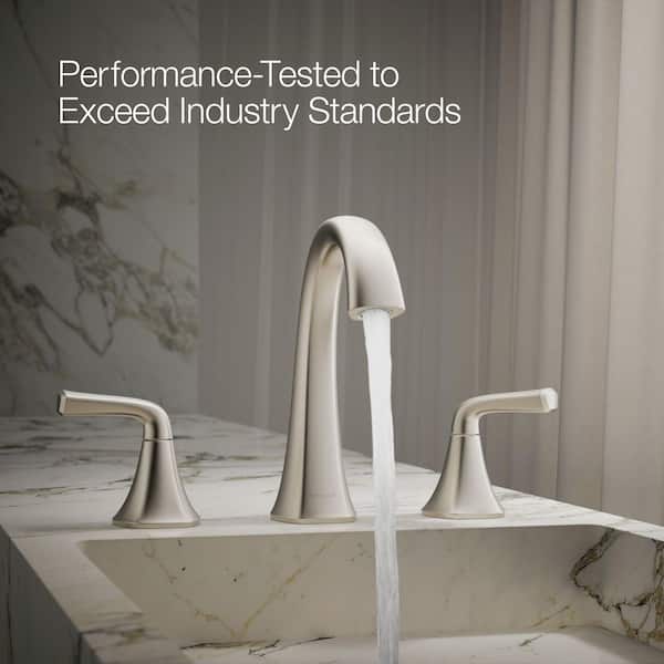 KOHLER Sundae 8 in. Widespread Double Handles Bathroom Faucet in
