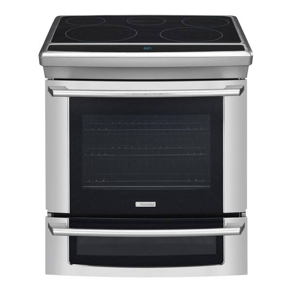 Electrolux Wave-Touch 4.2 cu. ft. Slide-In Double Oven Electric Range with Convection Oven in Stainless Steel-DISCONTINUED