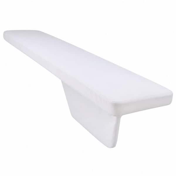 80 in. x 12 in. 1-Piece Bed Bridge Twin to King Gap Filler, Split King Gap Filler for Adjustable Bed in White