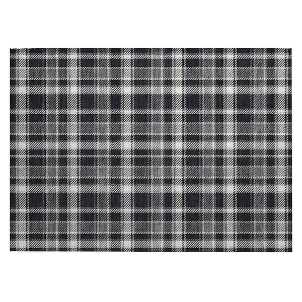 Addison Rugs Chantille ACN563 Black 1 ft. 8 in. x 2 ft. 6 in. Machine Washable Indoor/Outdoor Geometric Area Rug