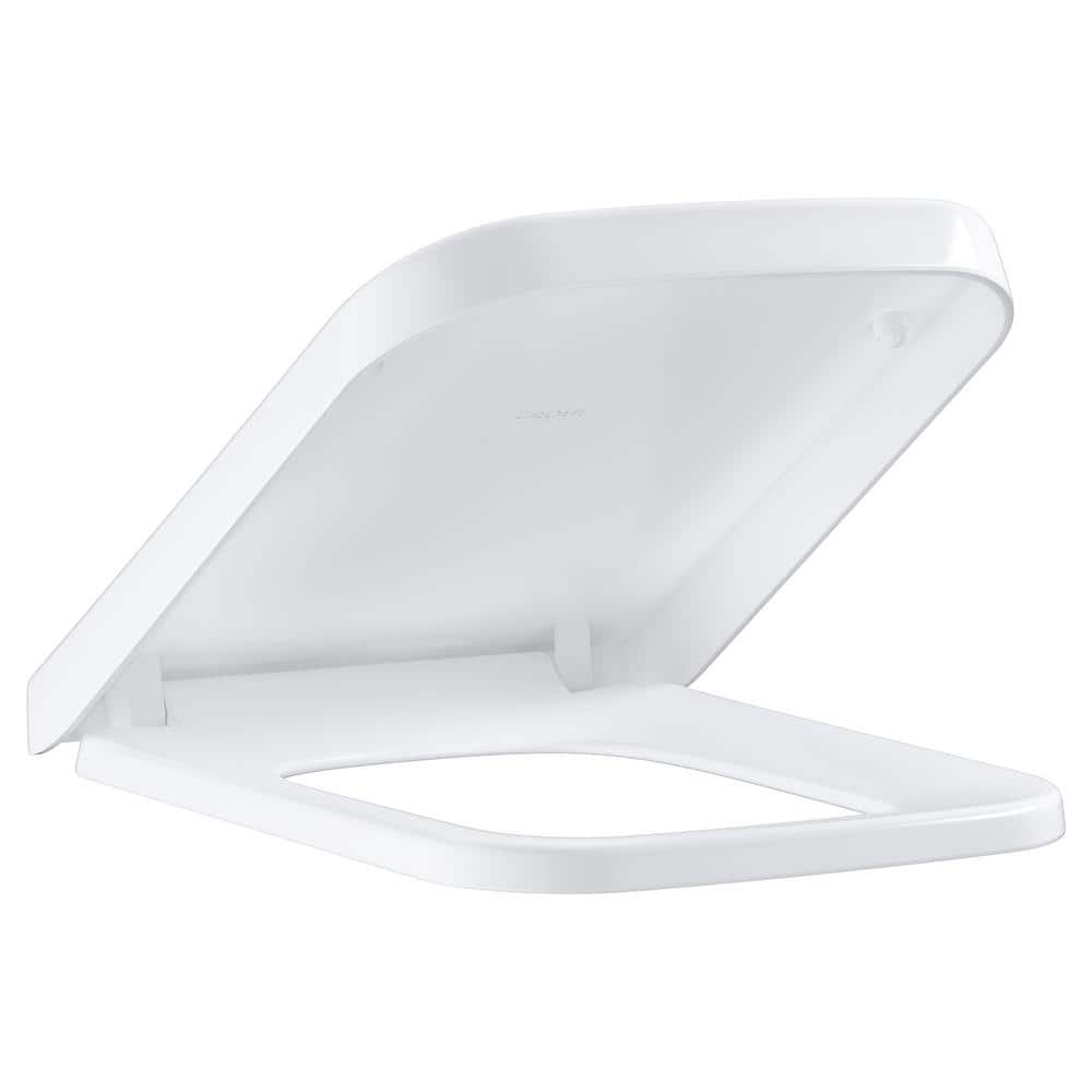Alpine White Elongated Closed Front Toilet Seat with Lid