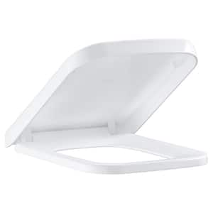 Eurocube Elongated Closed Front Toilet Seat in Alpine White