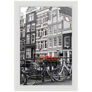 Flair Soft White Narrow Picture Frame Opening Size 20 x 30 in.