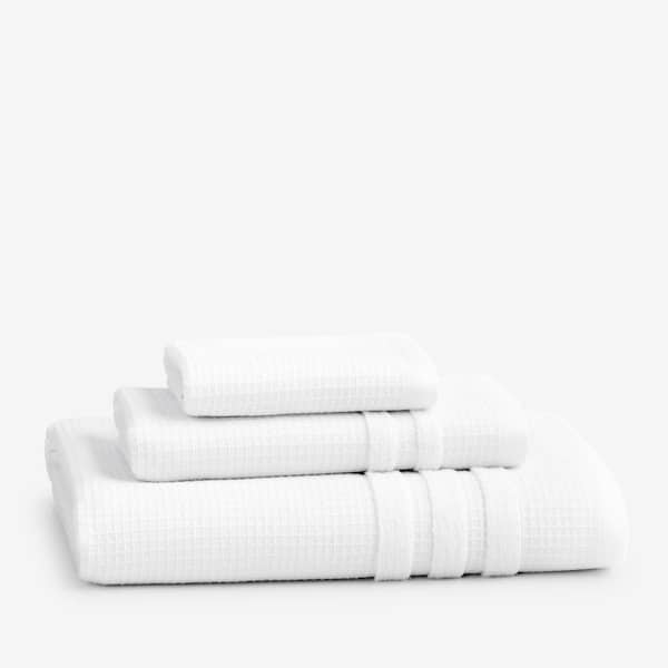 Hotel Style 6-Piece Egyptian Cotton Bath Towel Set, Arctic White, Size: 6 Piece Bath Towel Set
