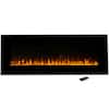 54 in. LED Fire and Ice Electric Fireplace with Remote in Black