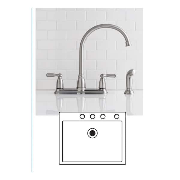 Banbury High-Arc 2-Handle Standard Kitchen Faucet with Side Sprayer in Spot Resist Stainless Banbury High-Arc 2-Handle Standard Kitchen Faucet with Side Sprayer in Spot Resist Stainless