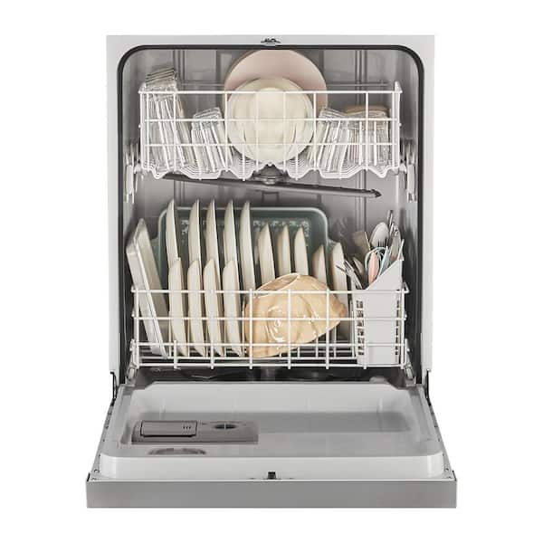 24 in. Front Built-In Tall Tub Dishwasher in Stainless Steel with 4 -Cycles