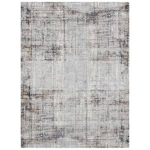 Savannah Dylanne Gold 8 ft. 10 in. x 11 ft. 10 in. Modern Abstract Polyester Blend Area Rug