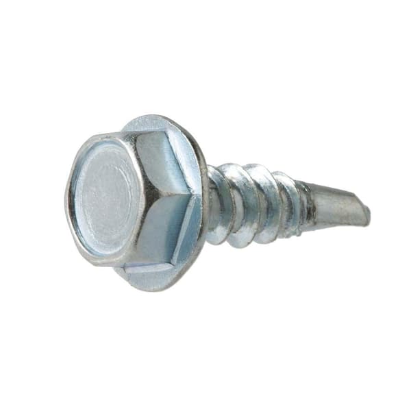 Everbilt #12 1-1/2 in. External Hex Flange Hex-Head Sheet Metal Screws (2-Pack)