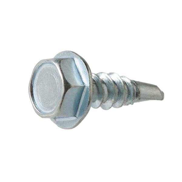 Everbilt #12 1-1/2 in. External Hex Flange Hex-Head Sheet Metal Screws (15-Pack)