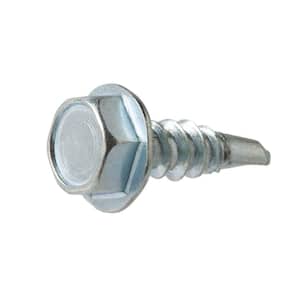 #8 x 5/8 in. Zinc-Plated Steel Hex Head Sheet Metal Screw (4-Pack)