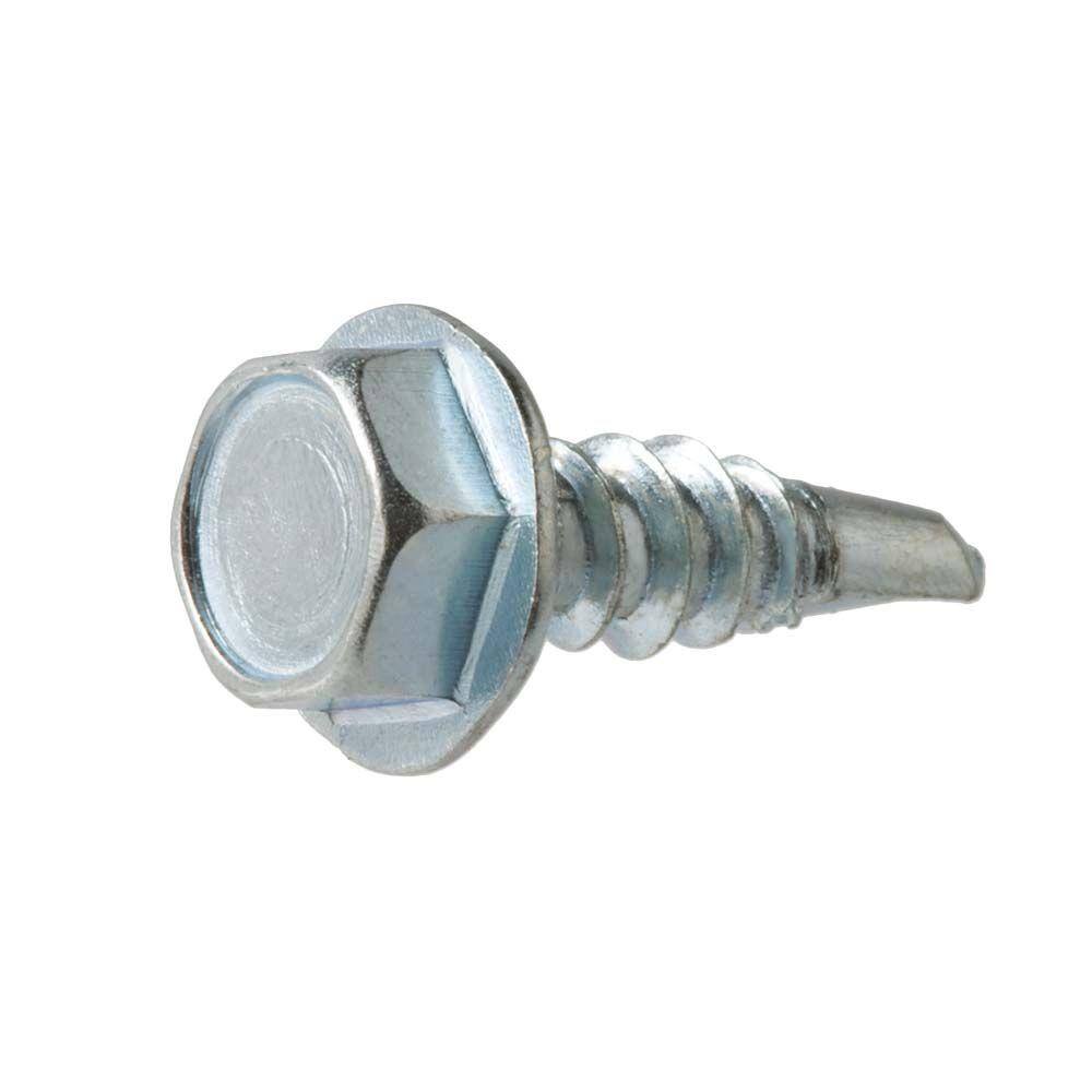 Everbilt #10 1-1/4 in. External Hex Flange Hex-Head Sheet Metal Screw (2  per Pack) 30401 - The Home Depot