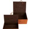 Litton Lane Rectangle Leather Storage Box with Leather Loop Closure and  Detailed Stitching (Set of 2) 044967 - The Home Depot