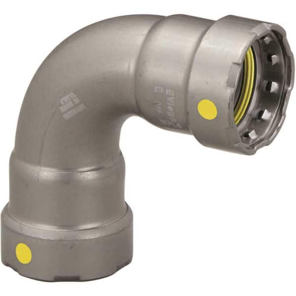 Viega MegaPressG 1-1/4 in. x 1-1/4 in. Carbon Steel 90-Degree Elbow ...