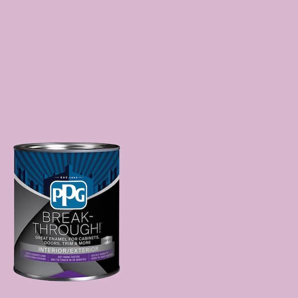 Break-Through! 1 qt. PPG1180-4 Light Mulberry Satin Door, Trim & Cabinet Paint