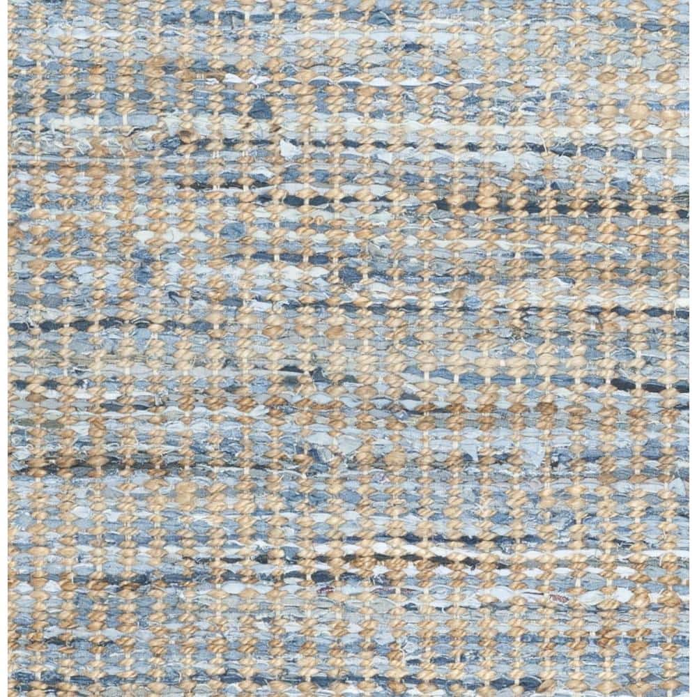 Hand-Knotted Coastal Charm Blue Jute 2' x 3' Area Rug