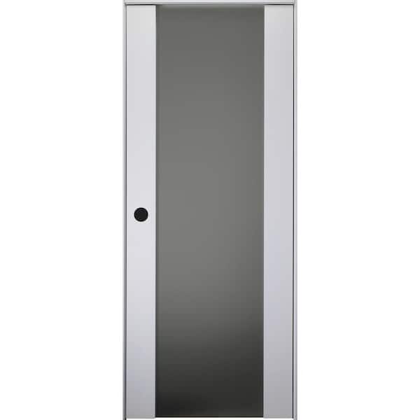 Belldinni Smart Pro H3G 32 in. x 84 in. Right-Hand Full Lite Frosted Glass Polar White Wood Composite Single Prehung Interior Door