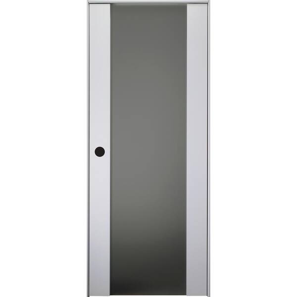 Belldinni Smart Pro H3G 18 in. x 96 in. Right-Hand Full Lite Frosted Glass Polar White Wood Composite Single Prehung Interior Door