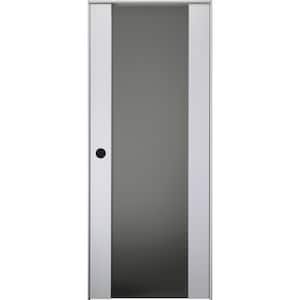 Smart Pro H3G 32 in. x 84 in. Right-Hand Full Lite Frosted Glass Polar White Wood Composite Single Prehung Interior Door