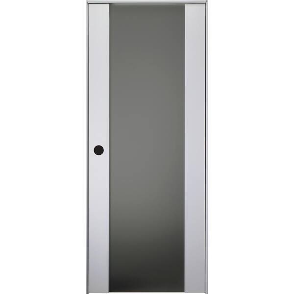 Belldinni Smart Pro H3G 30 in. x 84 in. Right-Hand Full Lite Frosted Glass Polar White Wood Composite Single Prehung Interior Door