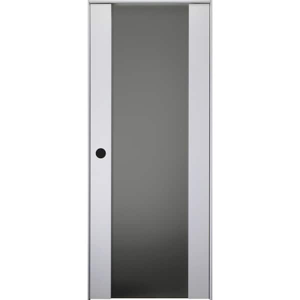 Belldinni Smart Pro H3G 32 in. x 96 in. Right-Hand Full Lite Frosted Glass Polar White Wood Composite Single Prehung Interior Door