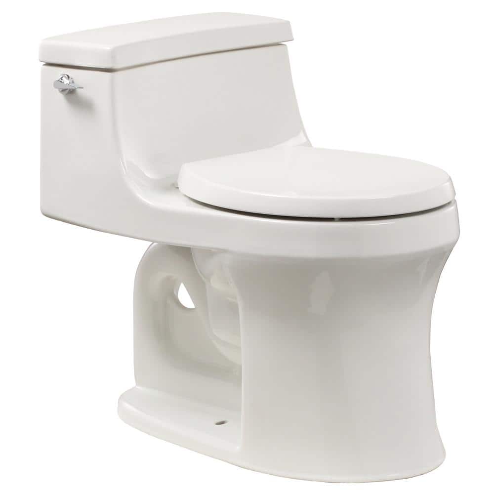 White Round One-Piece Water Efficient Toilet with Seat
