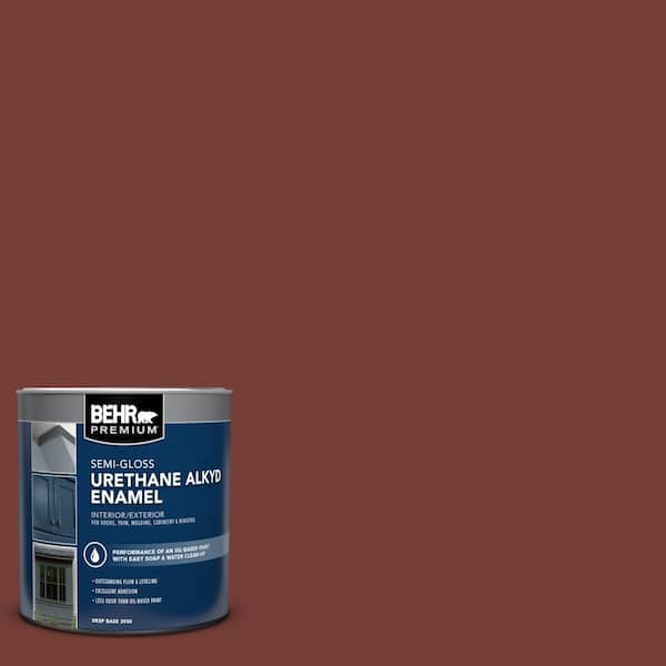 BEHR PREMIUM 1 qt. #BXC-76 Florence Red Semi-Gloss Enamel Urethane Alkyd Interior/Exterior Paint