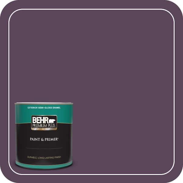 BEHR PREMIUM PLUS 1 qt. #T11-3 Strike a Pose Semi-Gloss Enamel Exterior Paint & Primer