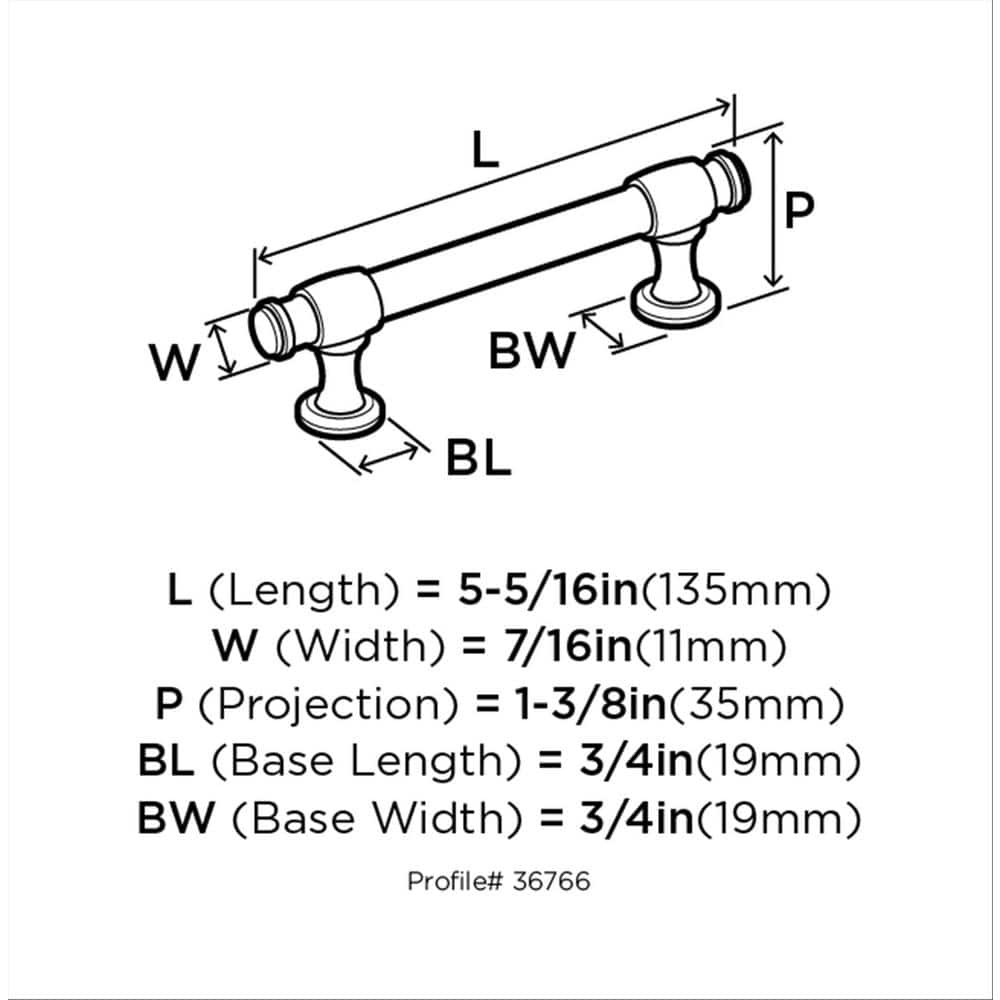 Winsome Polished Chrome 3-3/4 inch Cabinet Drawer Pull
