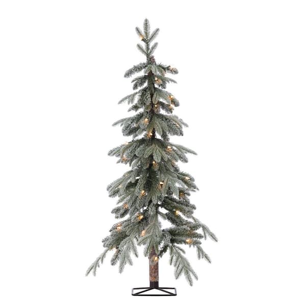 flocked alpine christmas tree