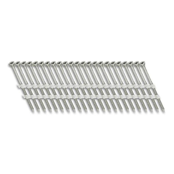Scrail 2-1/2 in. x 1/8 in. 20-Degree Plastic Strip Square Head Nail Screw Fastener (1,000-Pack)
