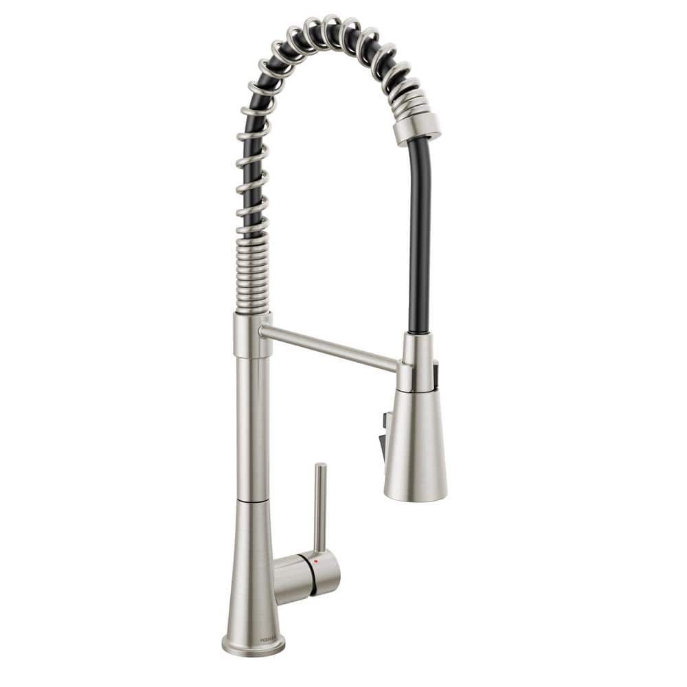 Peerless Precept Commercial Single Handle Pull Down Sprayer Kitchen   Stainless Peerless Pull Down Kitchen Faucets P7948lf Ss 64 1000 