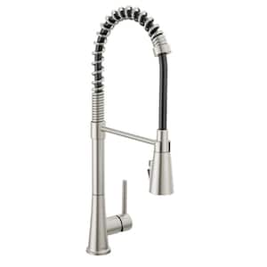 Precept Commercial Single-Handle Pull-Down Sprayer Kitchen Faucet in Stainless