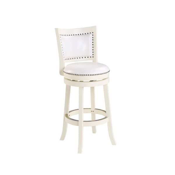 Bristol 29 in. Cream Swivel Cushioned Bar Stool