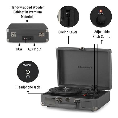 Cruiser Plus Turntable in Slate Home Audio