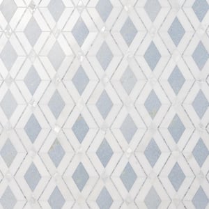 Benes Blue Celeste 10.02 in. x 10.02 in. Polished Marble and Pearl Wall Mosaic Tile (0.69 Sq. Ft./Each)