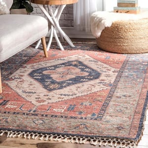 Diandra Vintage Medallion Multi 8 ft. x 10 ft. Area Rug