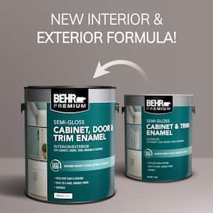 1 gal. #PPU18-04 Dark Pewter Semi-Gloss Enamel Interior/Exterior Cabinet, Door & Trim Paint