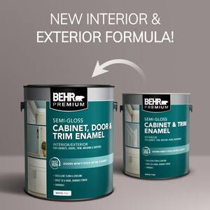 1 gal. #N530-4 Power Gray Semi-Gloss Enamel Interior/Exterior Cabinet, Door & Trim Paint