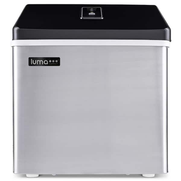 Luma Comfort 28 lb. of Ice a Day Countertop Clear Portable Ice Maker BPA Free Parts Perfect for Cocktails and Soda in Stainless Steel