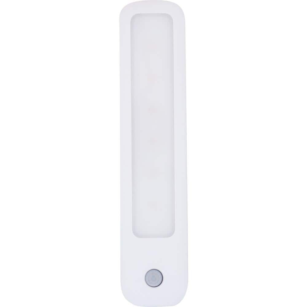 Westek 8.5 in. LED White Battery Powered Low Profile Under Cabinet Light with Sensor