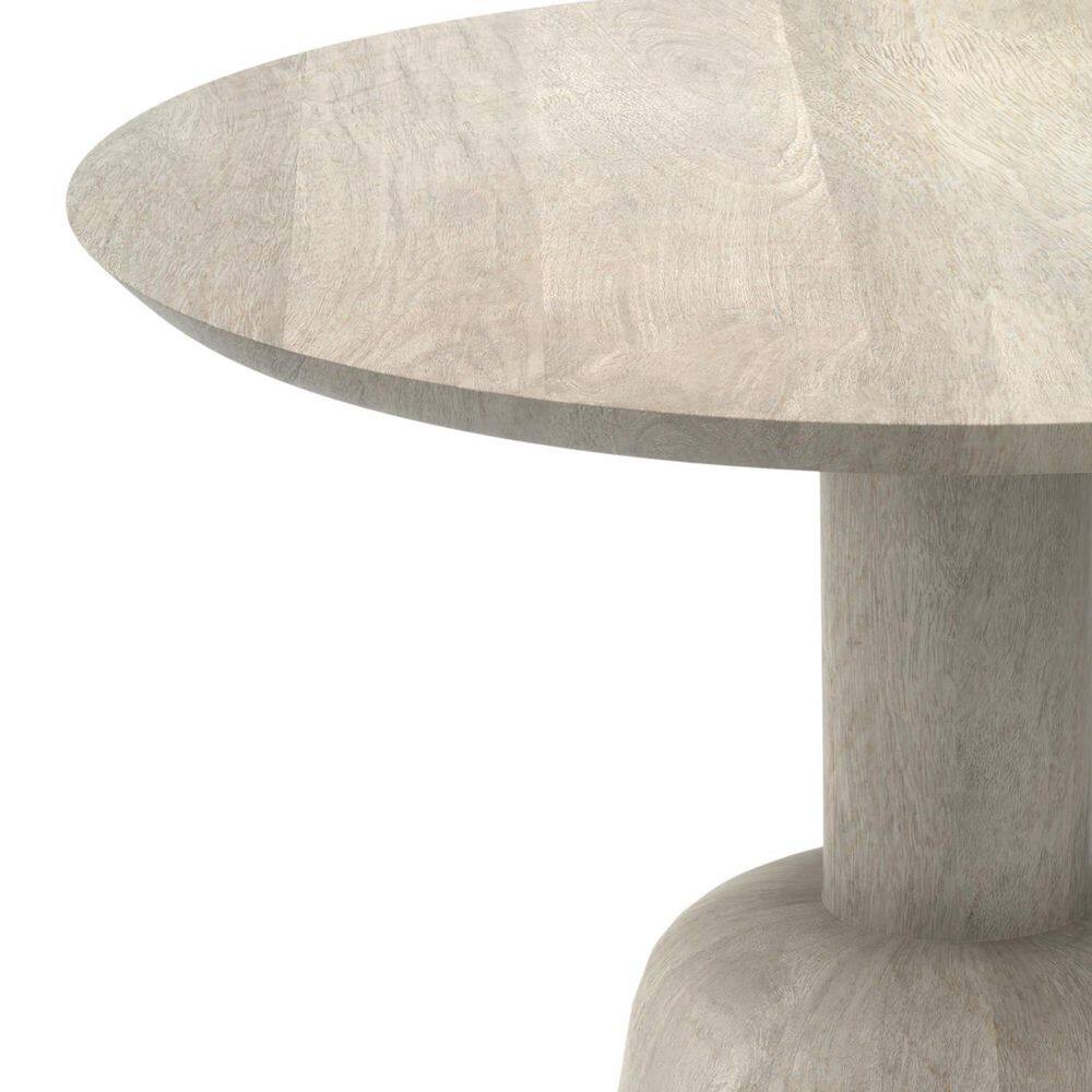 Finchley White Wash Solid Mango Wood Round Side Table