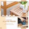 Chillrest 4-Piece Acacia Wood Patio Set - Cream Cushion